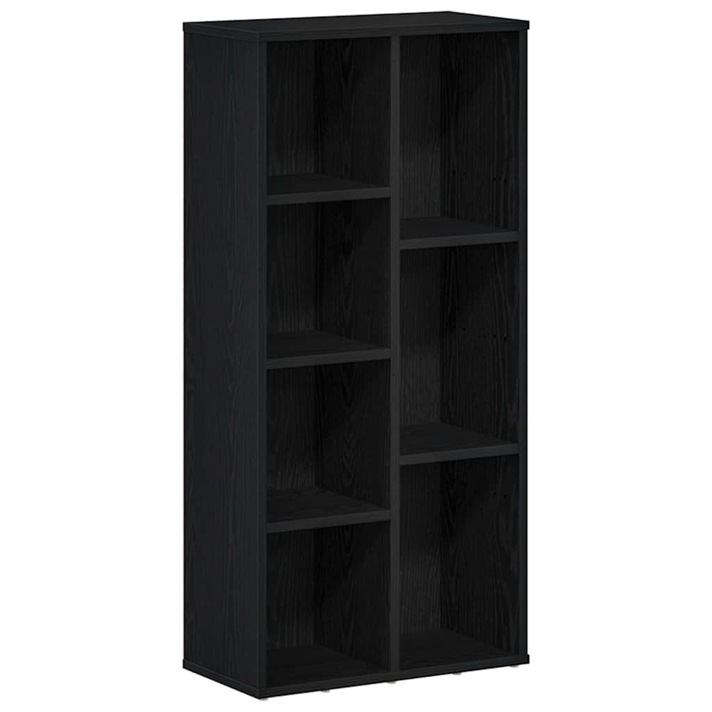 vidaXL Estantería de madera de ingeniería roble negro 50x25x104 cm