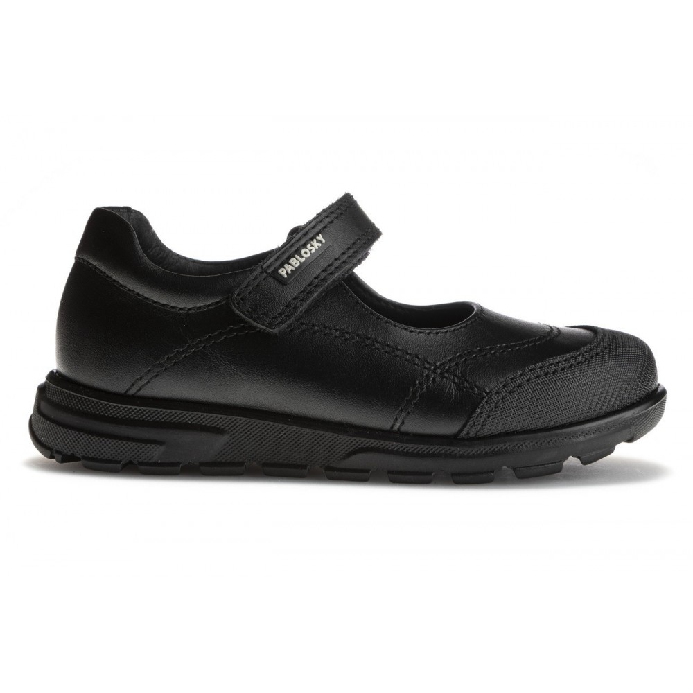 Zapatos colegiales niña PABLOSKY 334210 MERCEDES COLEGIAL VELCRO NEGRO 30012 XL