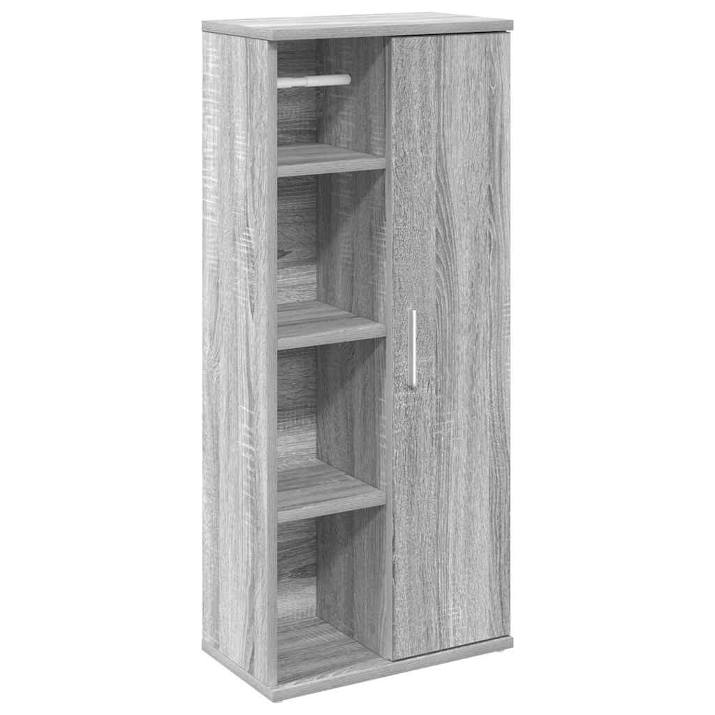 vidaXL Mueble de baño con portarrollos gris Sonoma 39x22x90 cm