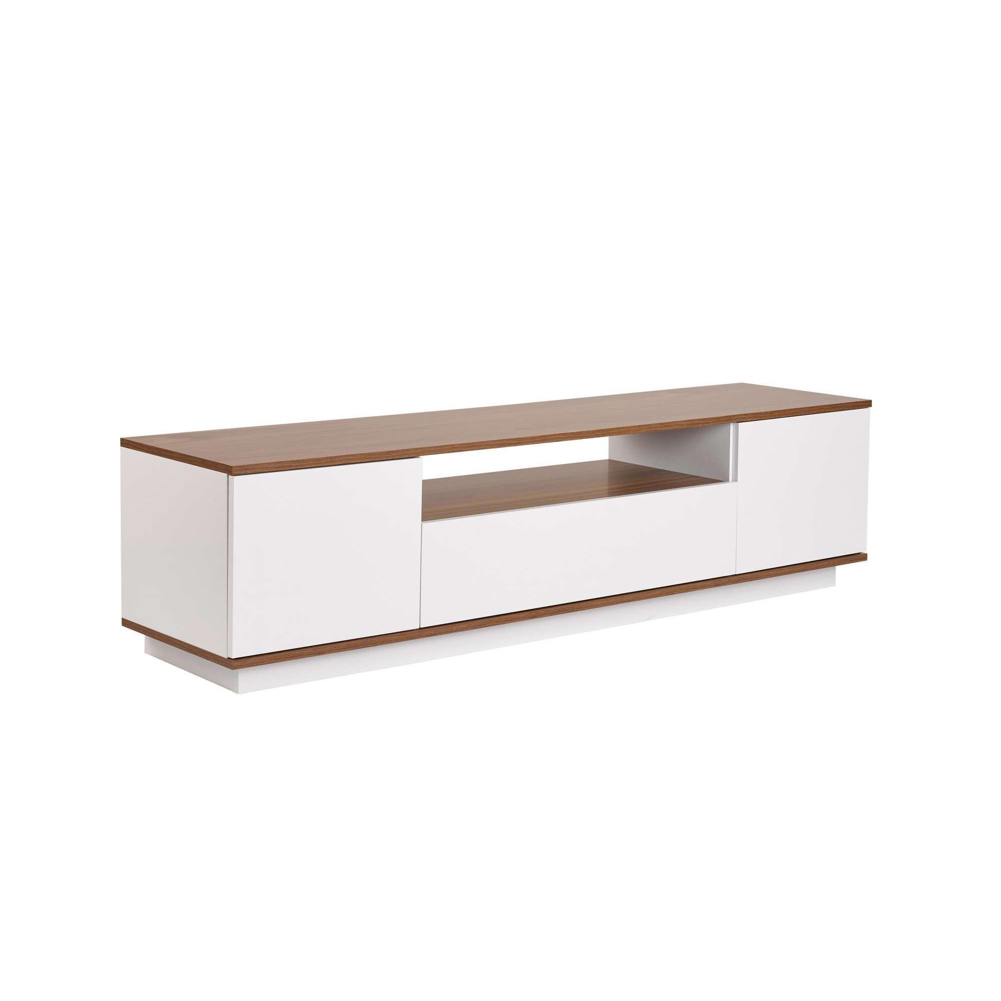 Habitat y Jardin - Soporte de TV de madera "Veramont" - 180 x 44 x 44 cm - Marrón oscuro