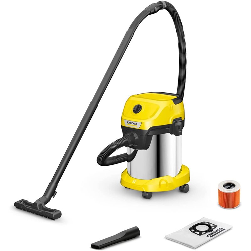 Kärcher WD 3 S V-17/4/20 17 L Aspiradora de tambor Seca y húmeda 1000 W Bolsa para el polvo