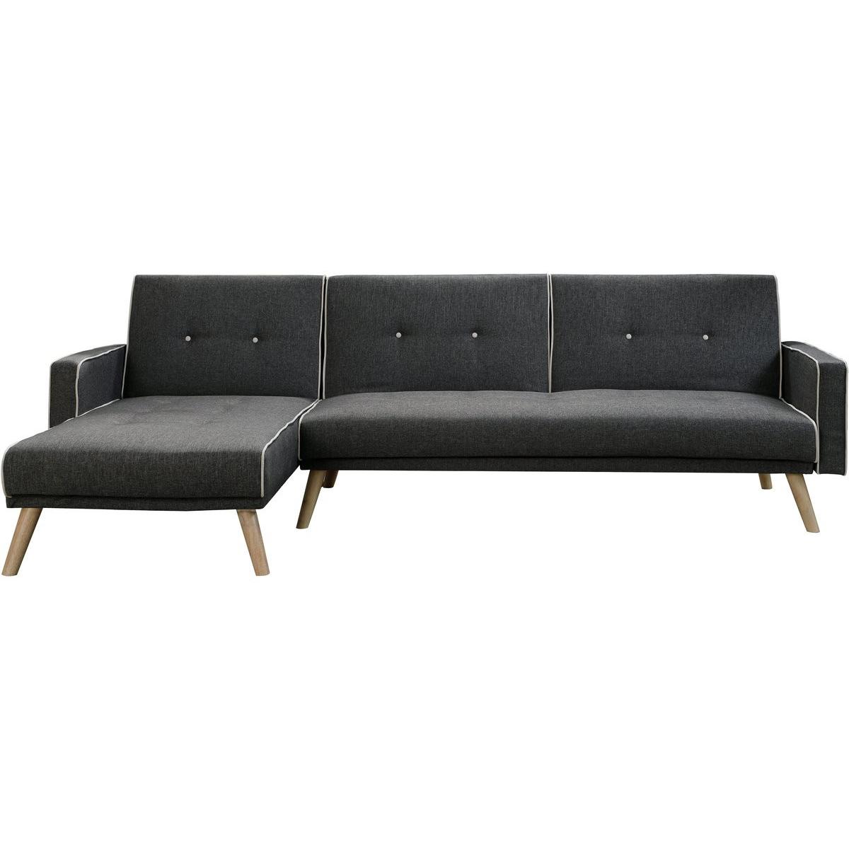 Habitat y Jardin - Sofá esquinero "Jules" - 3 plazas - Gris