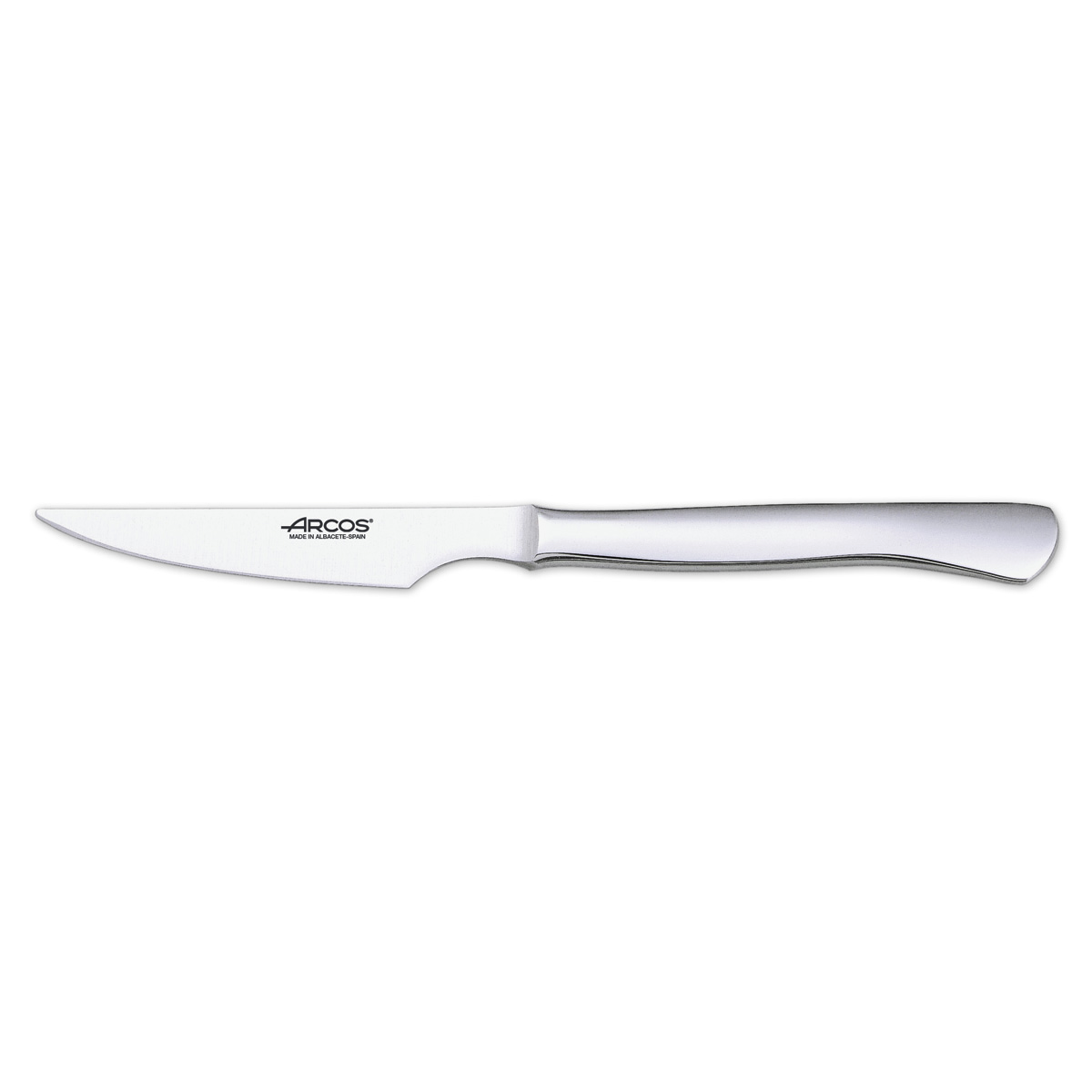 Cuchillo chuletero Arcos de Mesa 376500 monoblock de una pieza de acero inoxidable hoja de 11 cm en caja