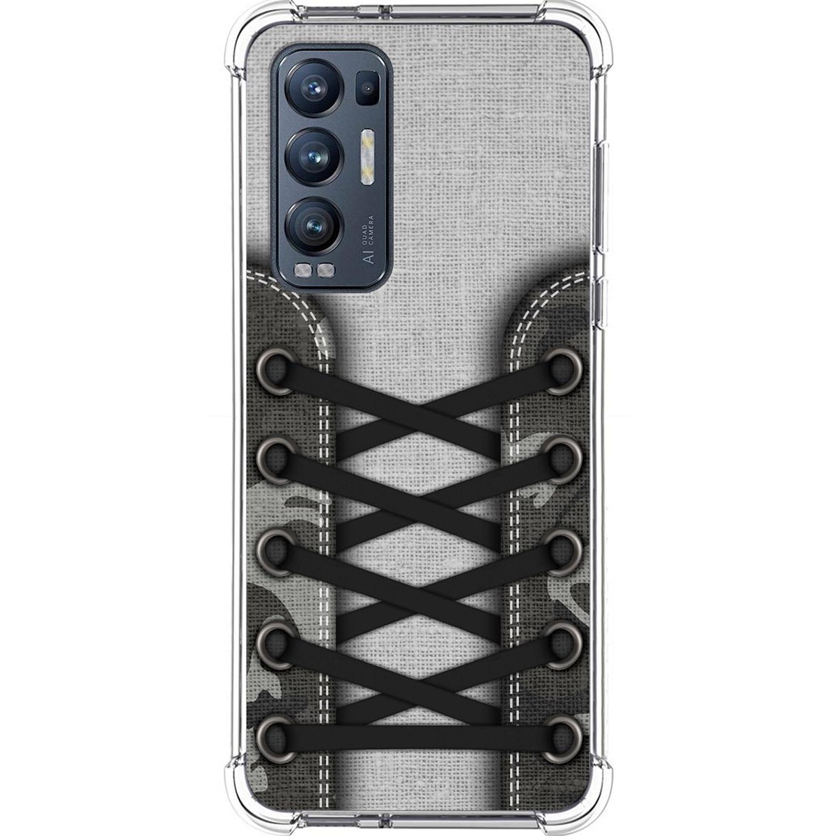 Tumundosmartphone Funda Silicona Antigolpes para Oppo Find X3 Neo 5G diseño Zapatillas 16 Dibujos