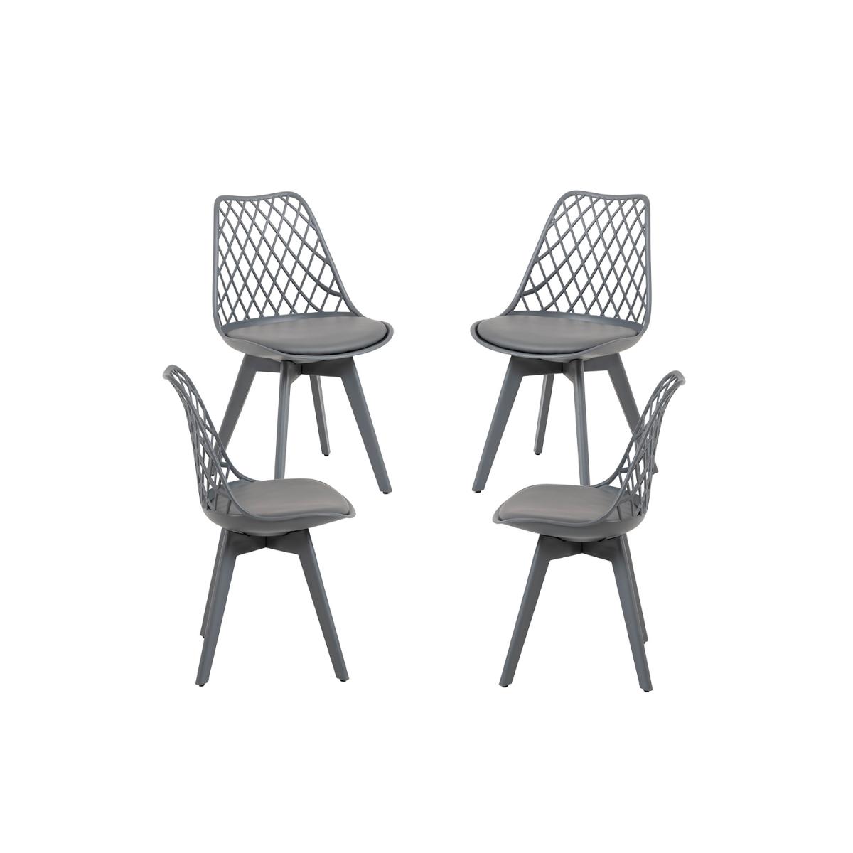 Regalos Miguel - Packs Sillas Comedor - Pack 4 Sillas Mima Suprym - Gris oscuro