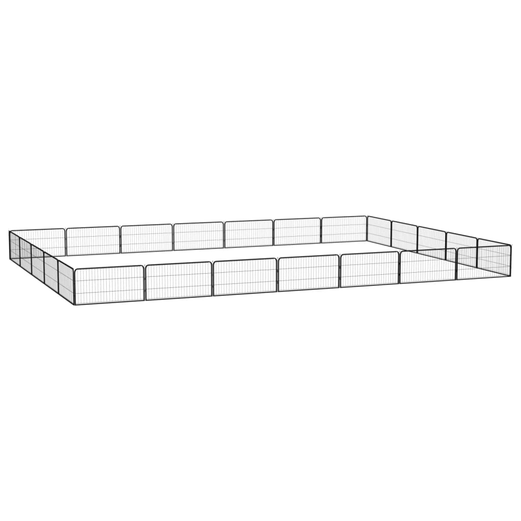 vidaXL Corral para Perros Acero con Recubrimiento en Polvo Cachorros Dimensiones 100x100x50 cm (4 paneles),  300x100x50 cm (8 paneles),  400x200x50 cm (12 paneles) y mas