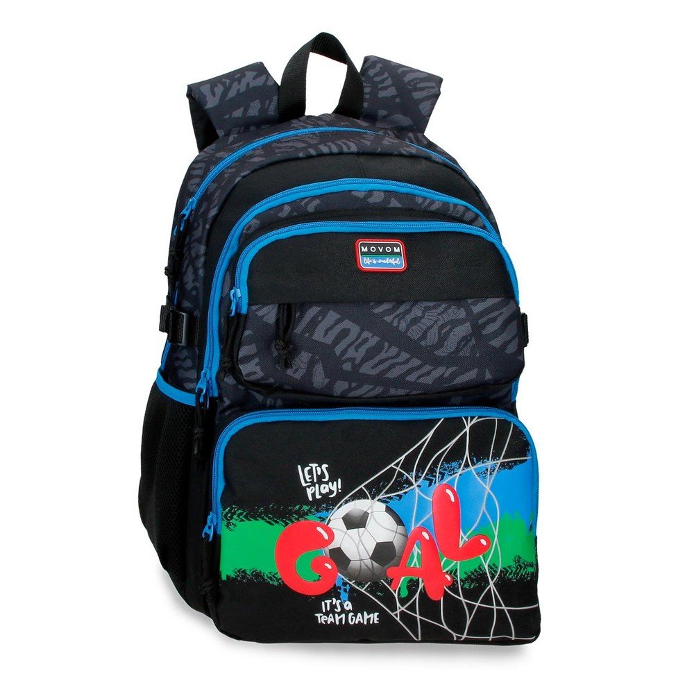 JOUMMA MOCHILA ESCOLAR DOBLE OFFSIDE NEGRO ADAPT 45X32 110088 MOVOM OFFSIDE 19x32x45 Cms.