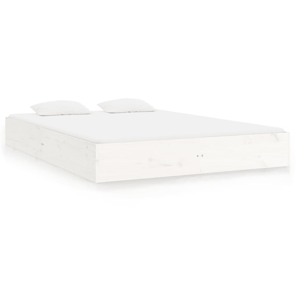 vidaXL Estructura de cama sin colchón madera maciza blanco 160x200 cm
