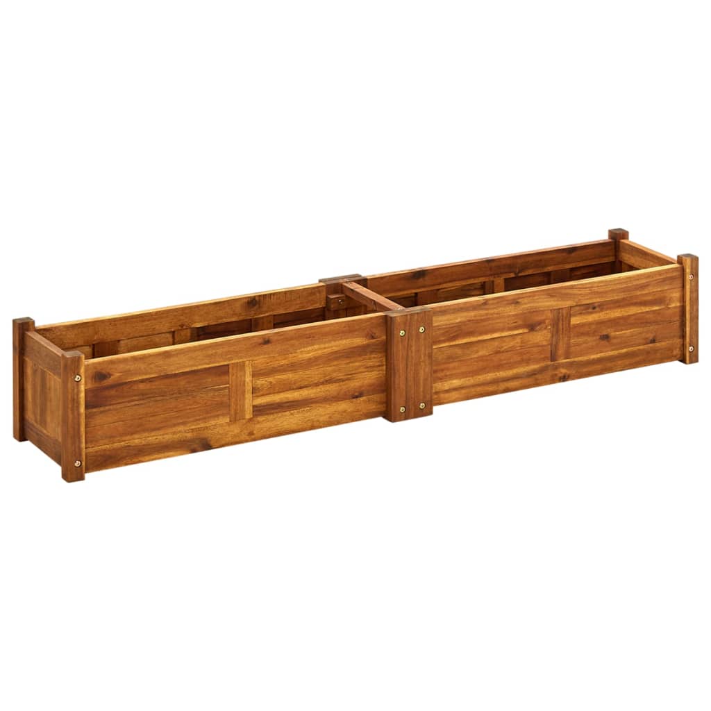 vidaXL Arriate de madera de acacia dimensiones 50 x 25 x 25 cm,  100 x 30 x 25 cm,  150 x 30 x 25 cm y mas