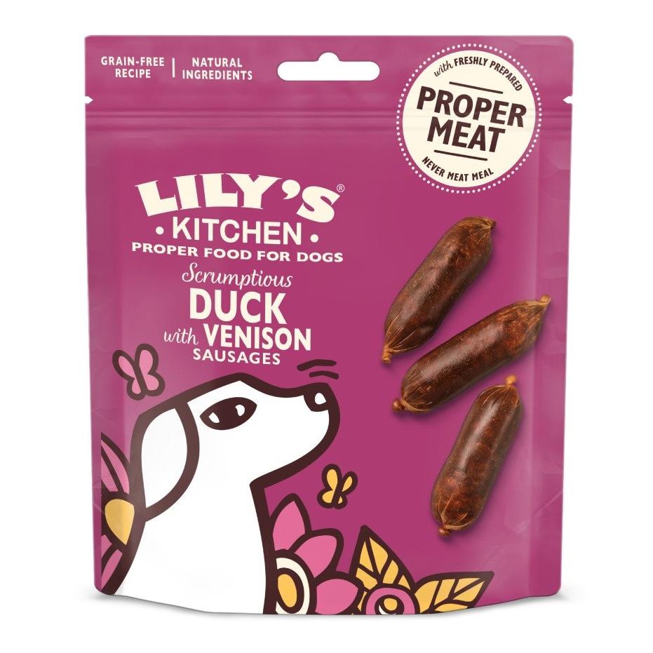 Lily's Kitchen  Salchichas Deliciosas Pato & Venado  Chuches para Perros