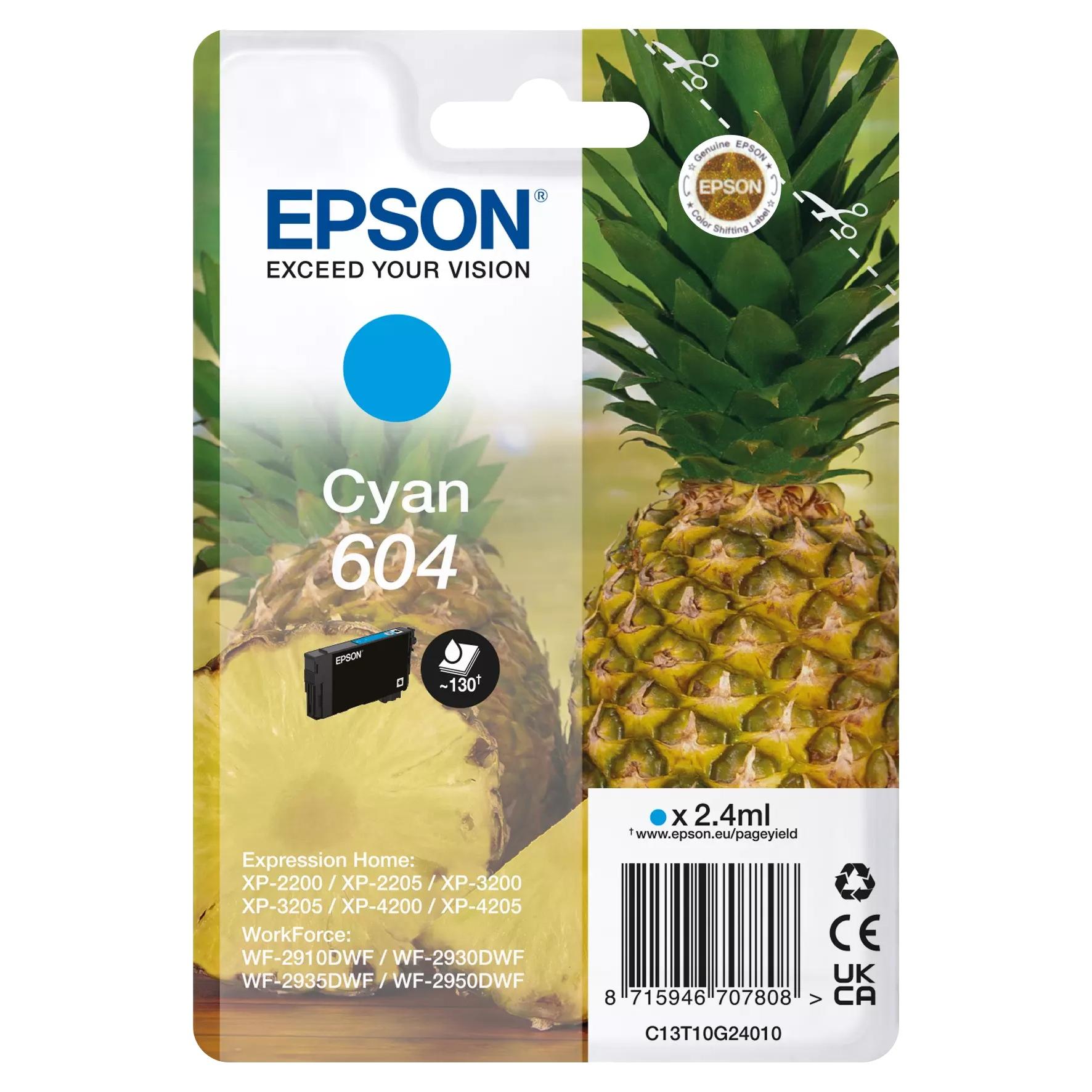 Cartuchos de tinta original Epson 604 (capacidad segun seleccion L-XL) Claria Home Ink Piña Series