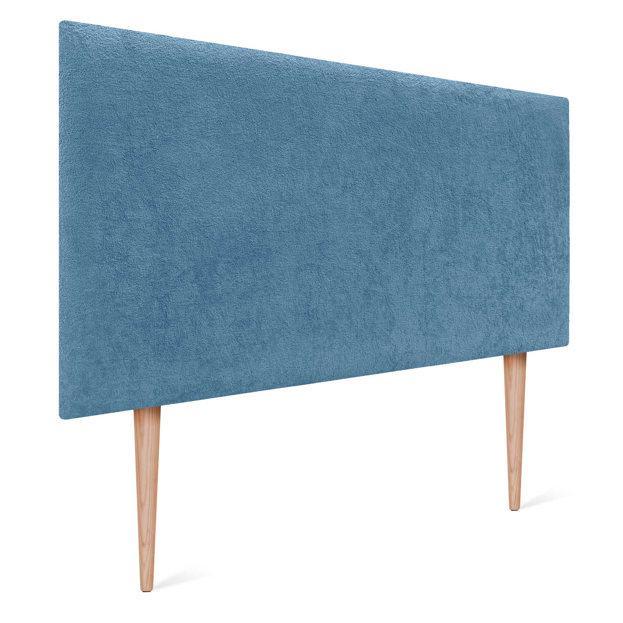 DHOME Cabecero Acabado Toalla Soft Tapizado Liso con Patas Tejido Suave para Pared Acústicos Cabeceros 8cm y 70 Al.
