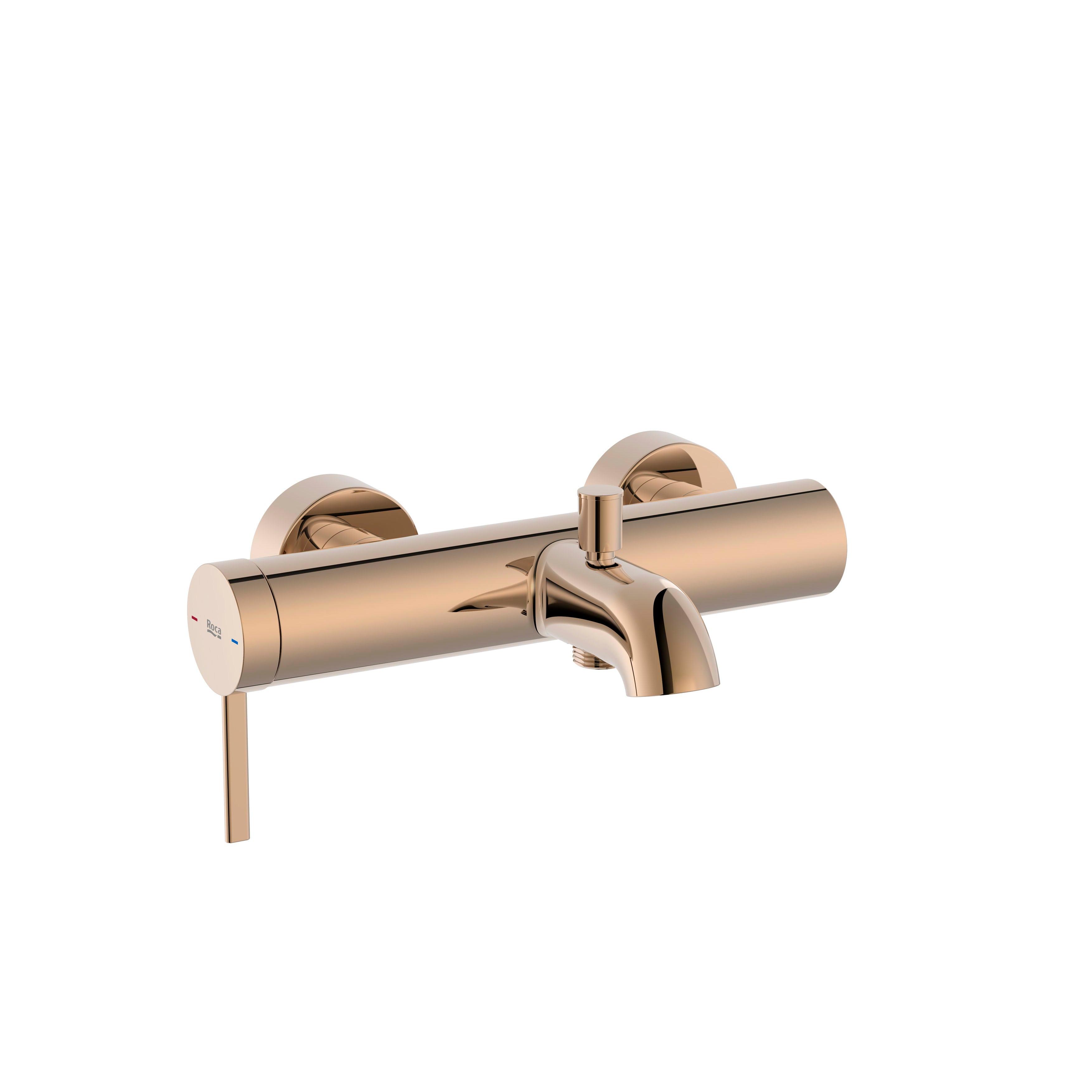 ROCA A5A029ERG0 ONA Grifo Monomando Baño-Ducha con Inversor Automático Oro Rosa - ref: A5A029ERG0