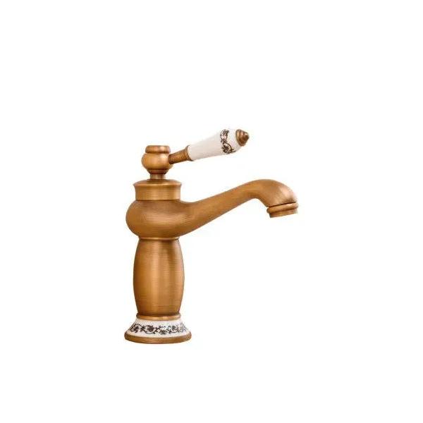 VALAZ Mijares Grifo monomando para lavabo de diseño vintage con terminaciones redondas