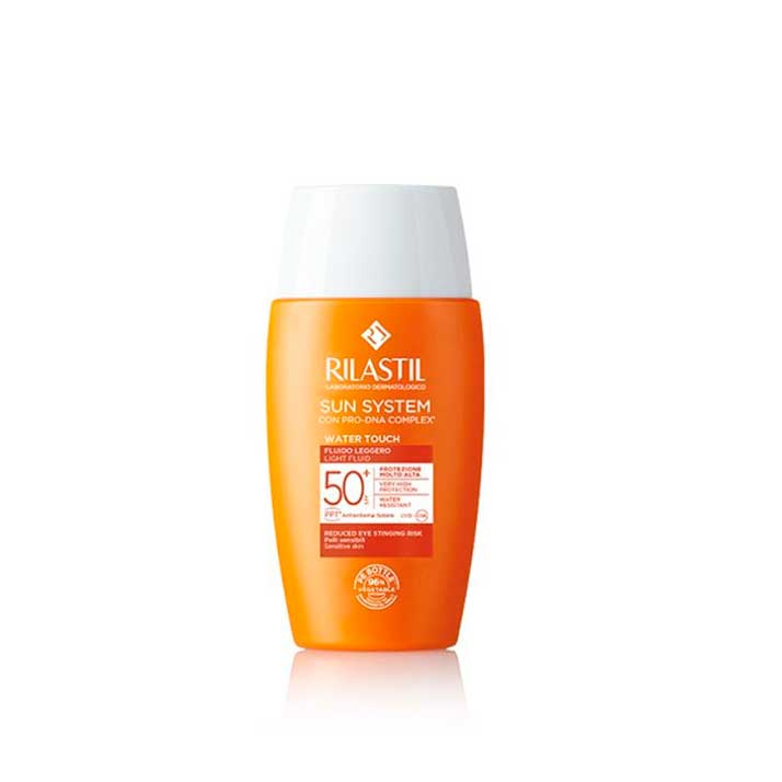 Protector Solar Facial Rilastil Sun System 50+ Water Touch 50Ml - Protección UVB-UVA - Base Acuosa - Acabado Dry Touch - Textura Ultraligera