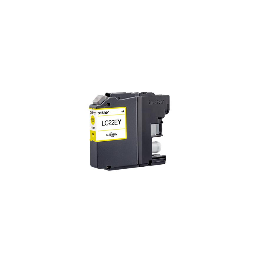 Brother - Cartucho de tinta LC22EY amarillo para impresoras Brother, compatible con múltiples modelos, hasta 550 páginas de alta calidad