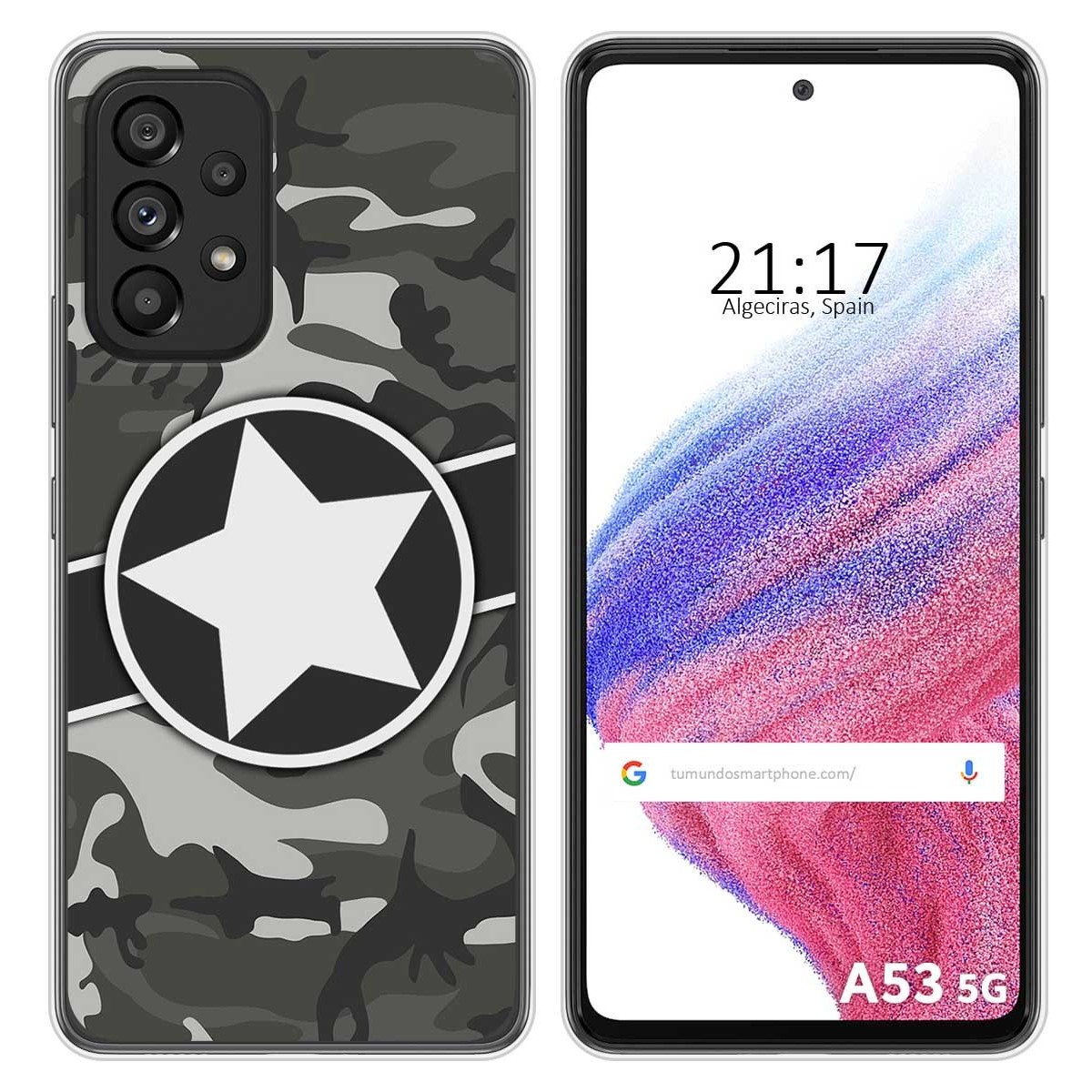Funda Silicona para Samsung Galaxy A53 5G diseño Camuflaje 02 Dibujos