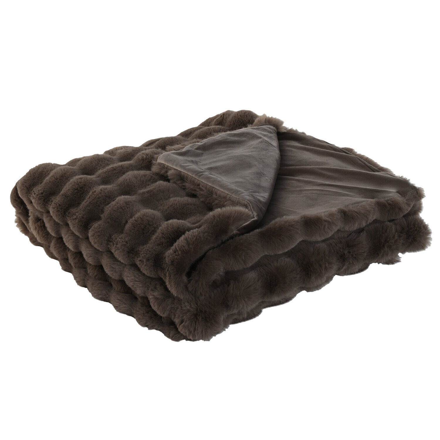 Manta poliester 220x240x1 850 gsm cama marron El mejor complemento para tu hogar.