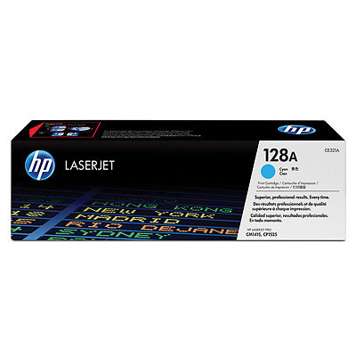 HP - Tóner CE321A cian original para impresoras láser HP CM1415, capacidad 2100 páginas, tecnología ColorSphere