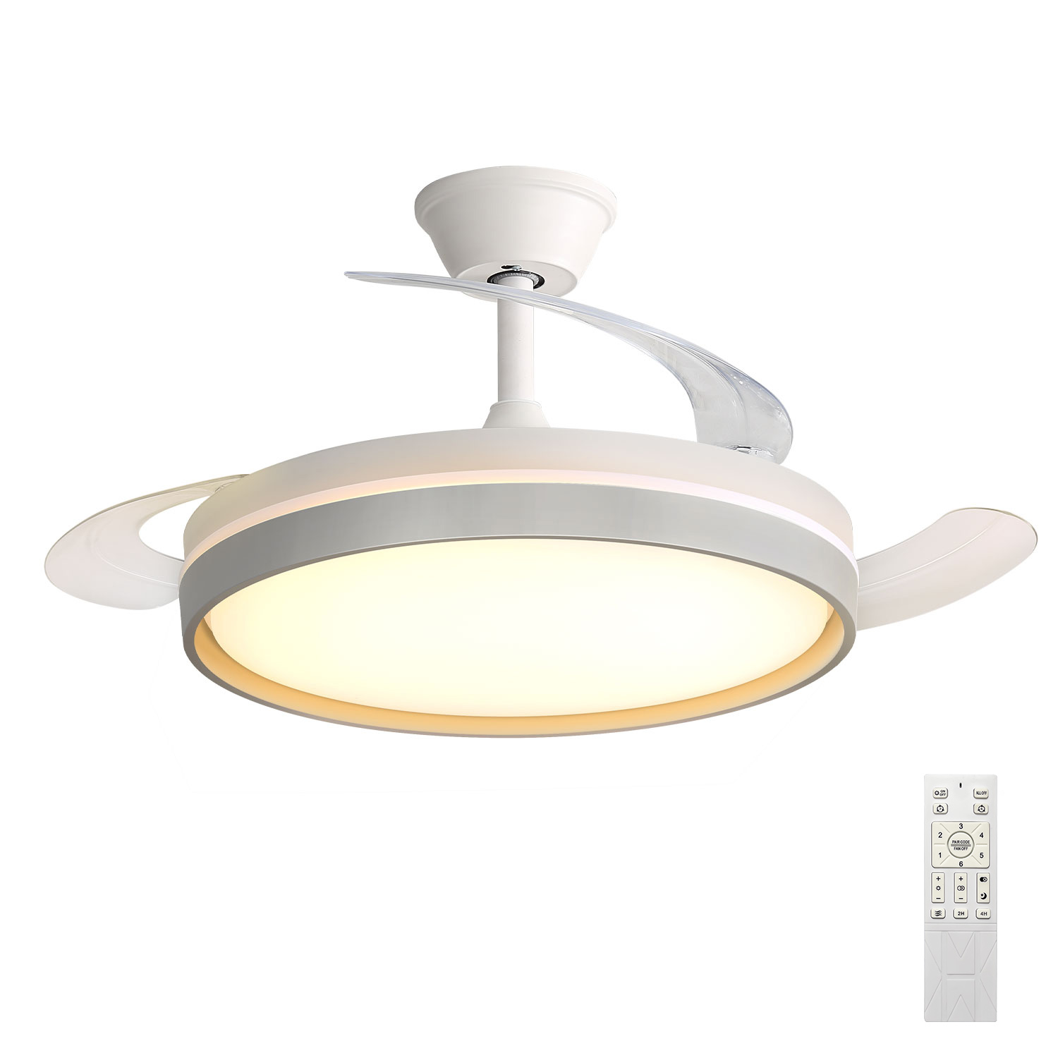 Ventilador de Techo LED Silencioso: Motor Reversible, 6 Velocidades, Control Remoto | Miravia Premium