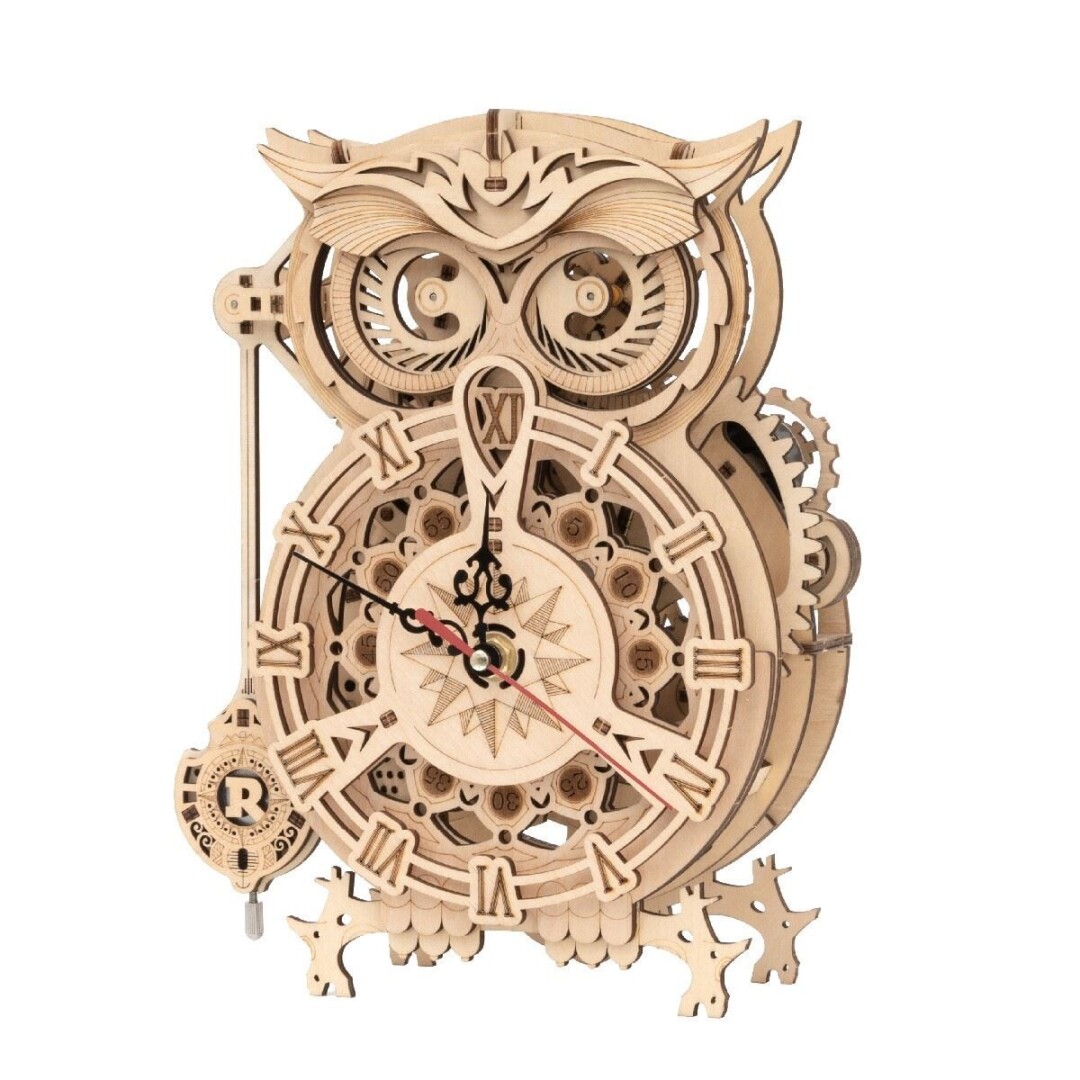 PUZZLE 3D RELOJ BUHO MADERA