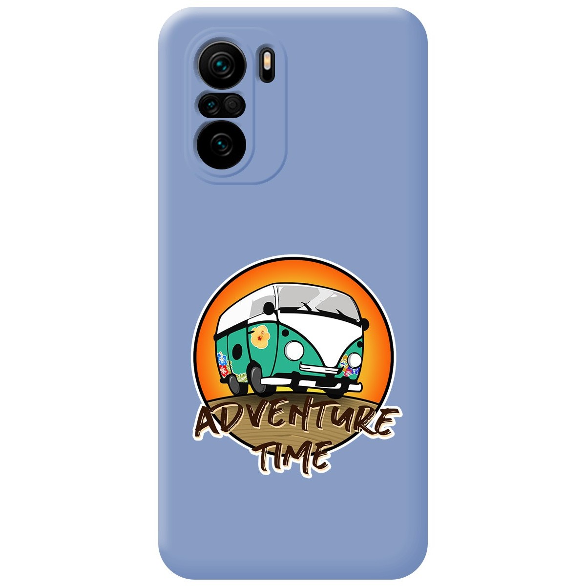 Tumundosmartphone Funda Silicona Líquida Azul para Xiaomi POCO F3 5G / Mi 11i 5G diseño Adventure Time Dibujos