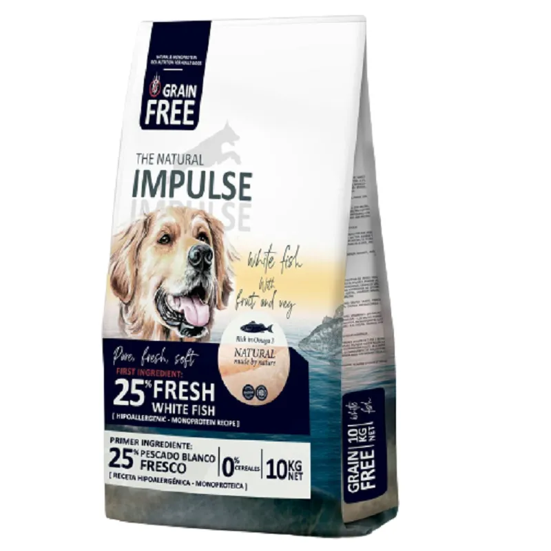 The Natural Impulse Dog Adult pescado blanco GRAIN FREE 10KG