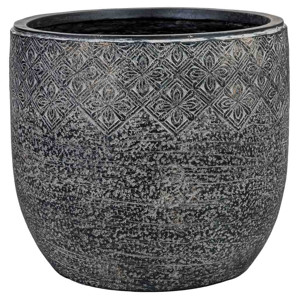 Wonderlust Deco - Macetero de fibra de vidrio gris 43,5 x 43,5 x 40cm Gris 43,5 x 43,5 x 40h cm