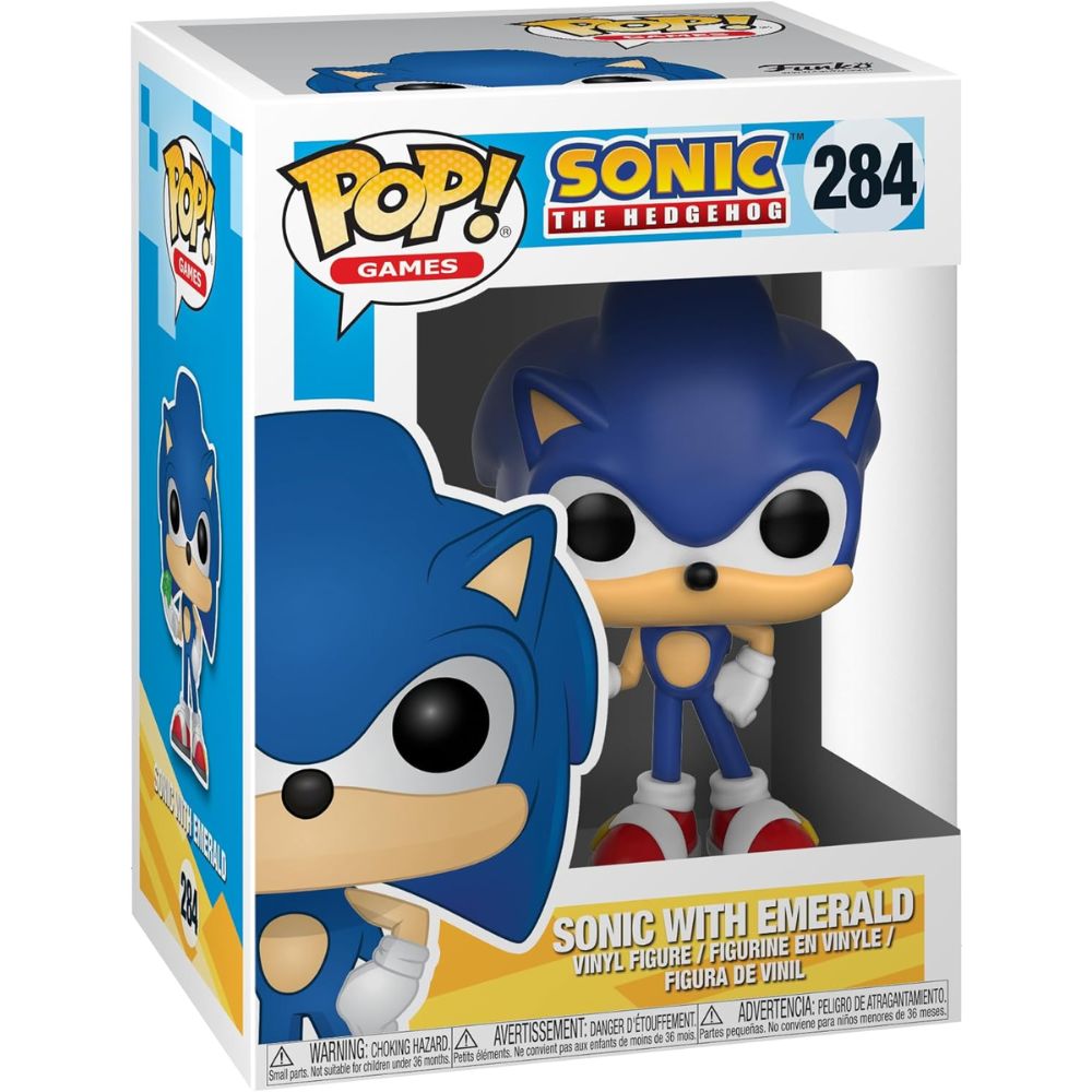 Funko Pop Sonic con esmeralda (284) figura vinilo 9,5 centímetros