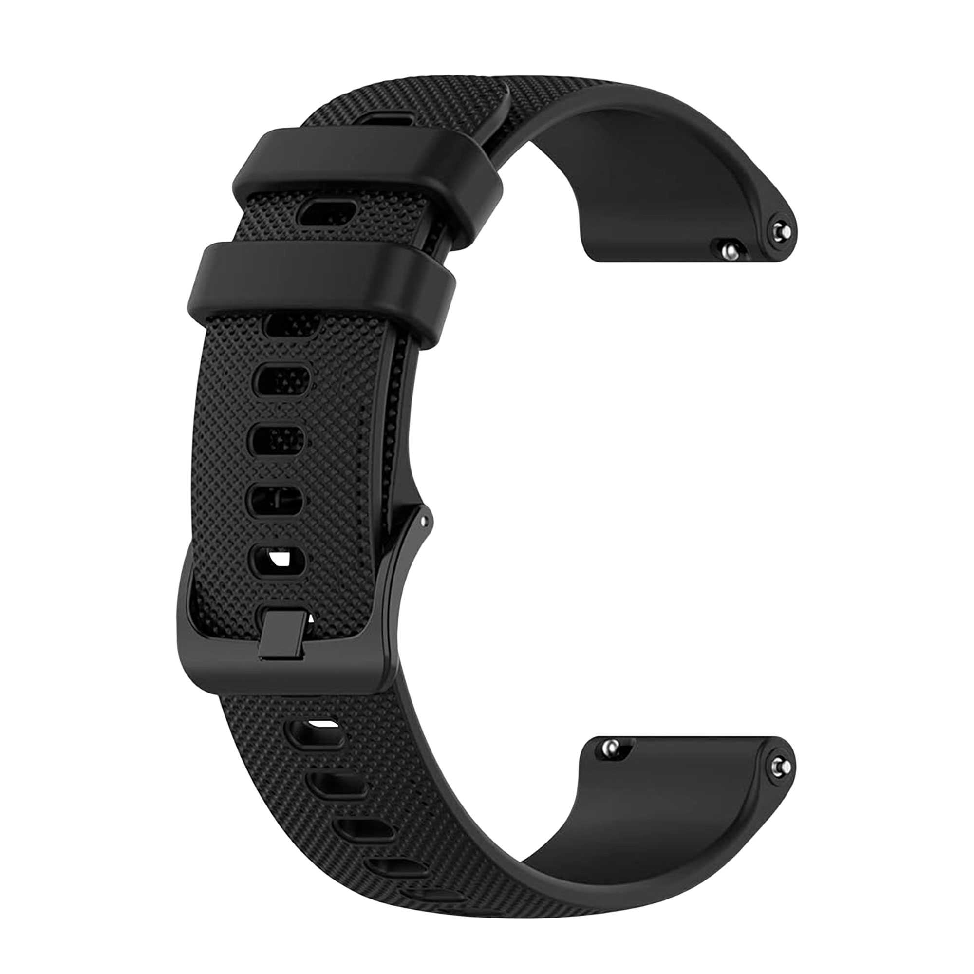 Ociodual Correa Reloj de Silicona Color Negro de 20mm, Repuesto para Reloj Inteligente y Tradicional Universal, Liberación Rápida
