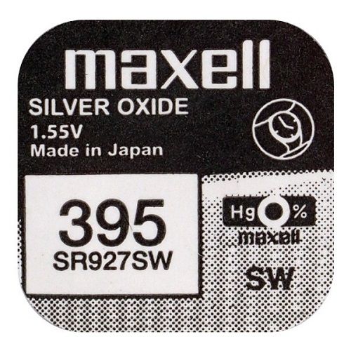 CABLEPELADO Pila de Boton oxido Plata | Pila 395 | Pila SR927SW | Voltaje de la Pila: 1,55 V | Capacidad de batería: 55 mAh | 1 Unidad