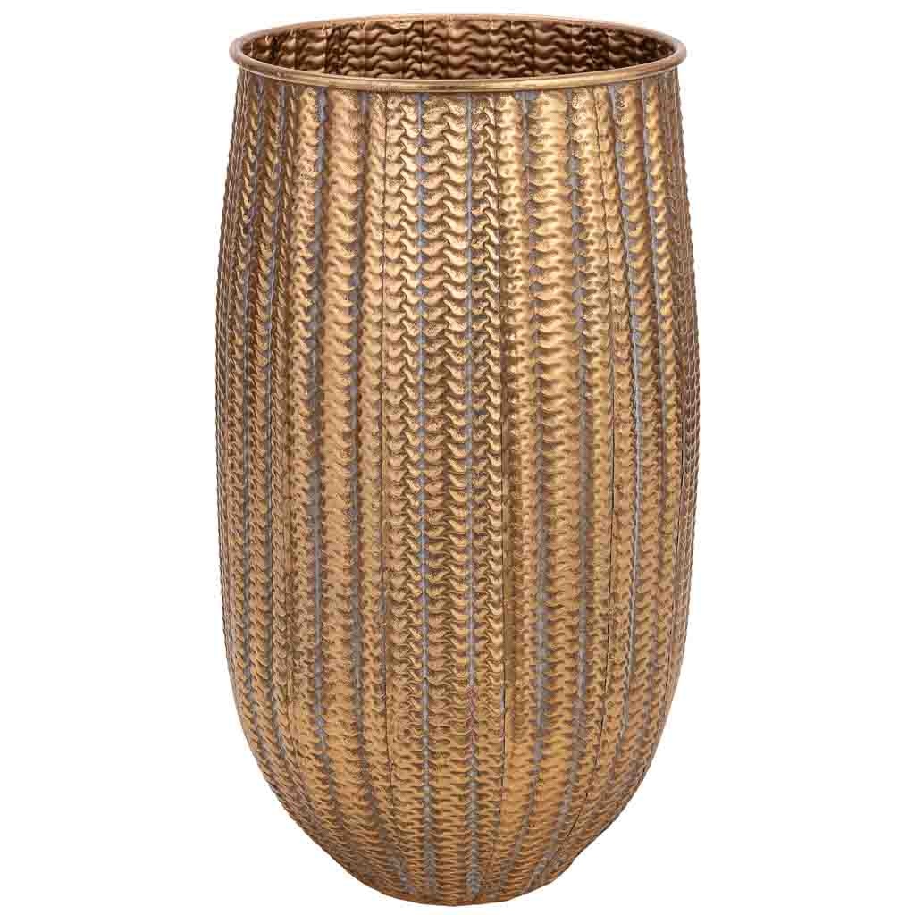 Wonderlust Deco - Macetero de metal dorado 34x34x60h cm Dorado 34x34x60h cm