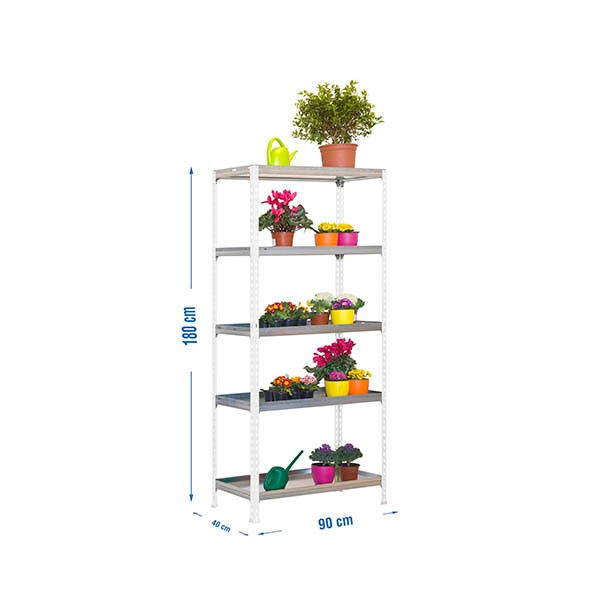 Estantería SIMONRACK Simongarden click 5/400 blanco/galva