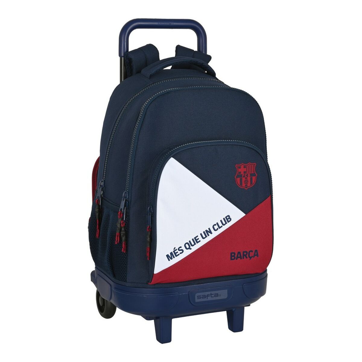 Mochila Escolar Con Ruedas Atlético Madrid Rojo Azul Marino (33 X