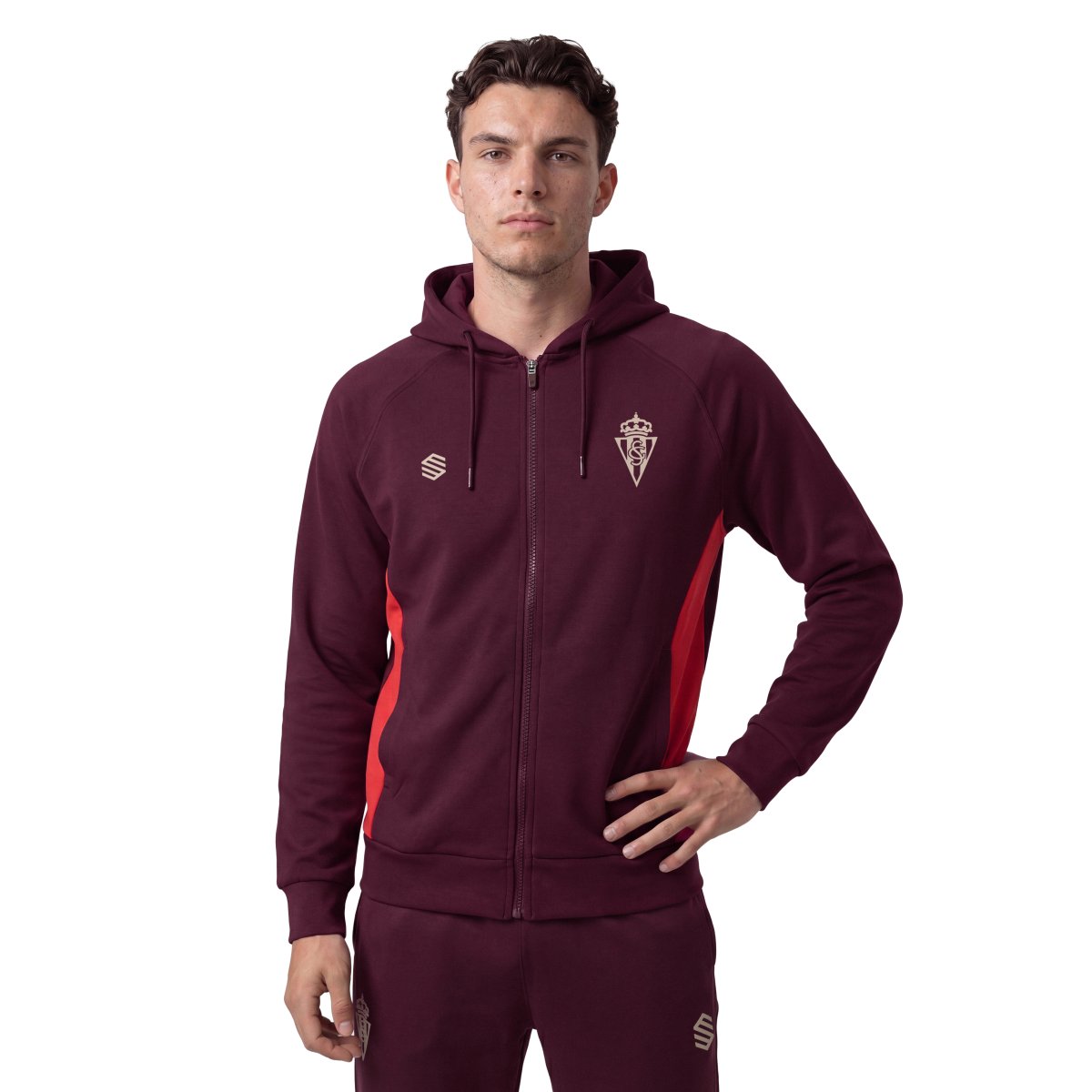 SIROKO - Sudadera fúbtol con capucha y cremallera Siroko RSG Travel Fullzip Coach M_