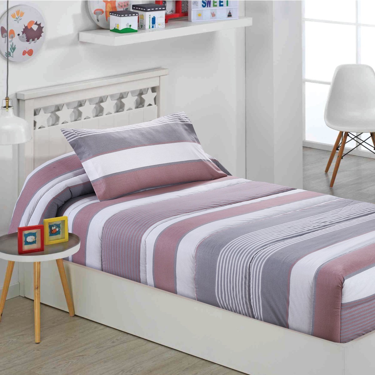Edredon Ajustable Cama Infantil y Juvenil Relleno 350gr Zarautz Nude