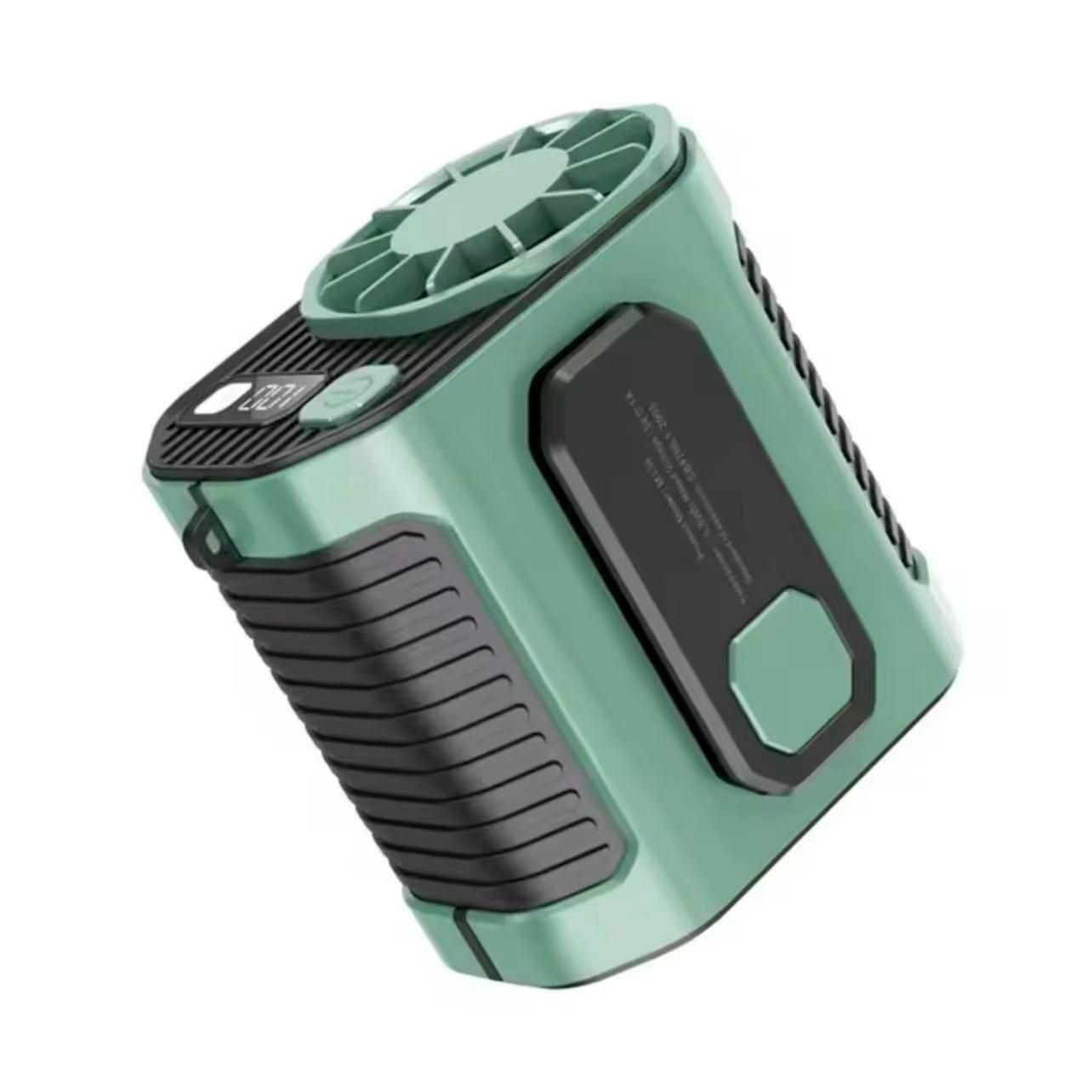 Ventilador portátil de cintura 4000mAh, ventilador USB recargable, Pantalla LED, 10 velocidades, hasta 28800RPM, mini ventilador de cinturón para trabajo, deporte y verano.