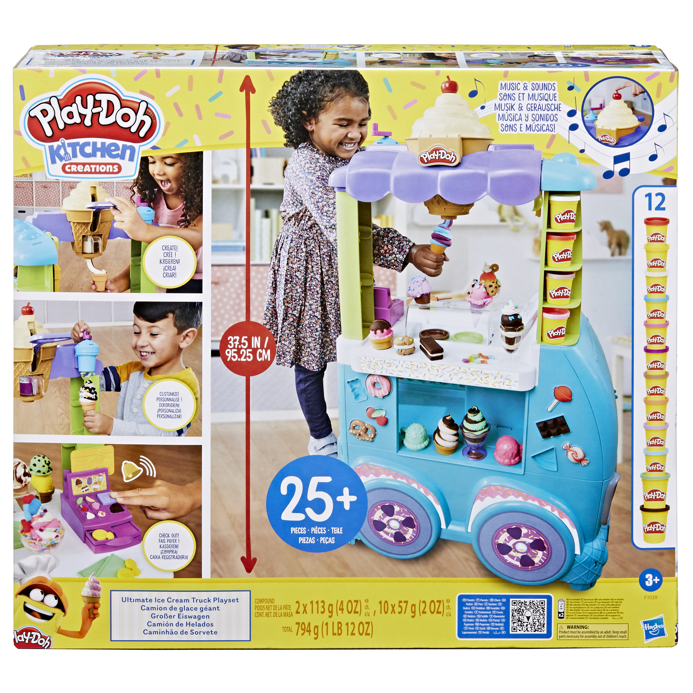 Hasbro - Play-Doh - Kitchen Creations - Camión de Helados - Figura - Play-Doh  - 3 AÑOS+
