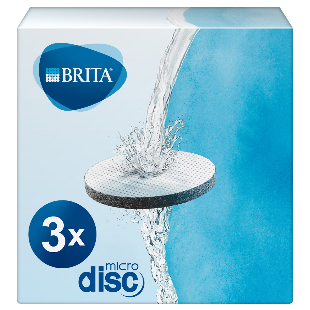 Brita - BRITA Pack de 3 Filtros MicroDisc con Tecnología Pure-Tast Compatible con Todas las Botellas Filtrantes BRITA Active y Vital, Filtra hasta 60 L, Reduce la Cal y el Cloro