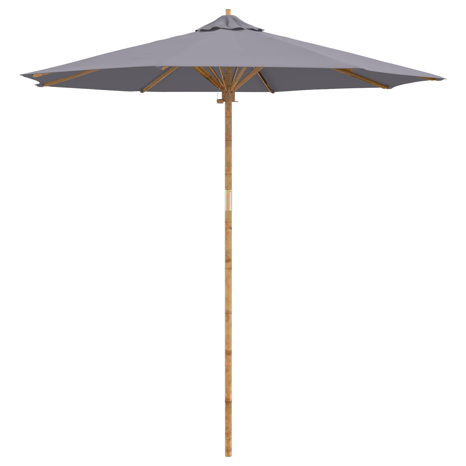 vidaXL Sombrilla de jardín Gris oscuro Ø 270 x 260 cm Bambú