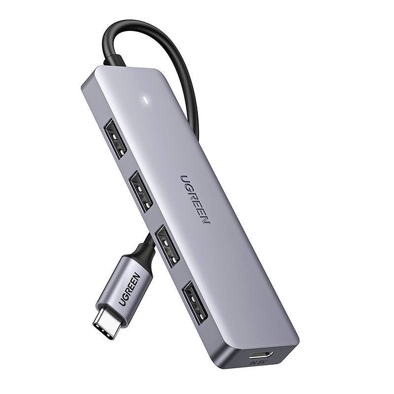 Ugreen 50985 hub de interfaz USB 3.2 Gen 1 (3.1 Gen 1) Type-A 5000 Mbit/s Plata