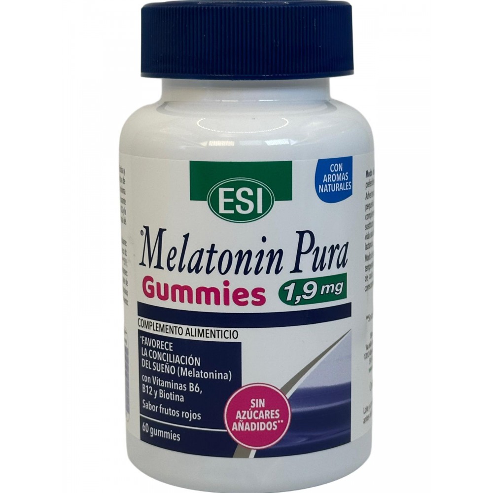 Melatonin pura 1,9mg gummies (Melatonina, Vitaminas, adaptogenos y relajantes) de ESI
