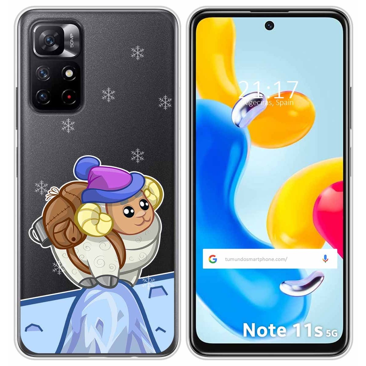 Funda Silicona Transparente para Xiaomi Redmi Note 11s 5G diseño Cabra Dibujos