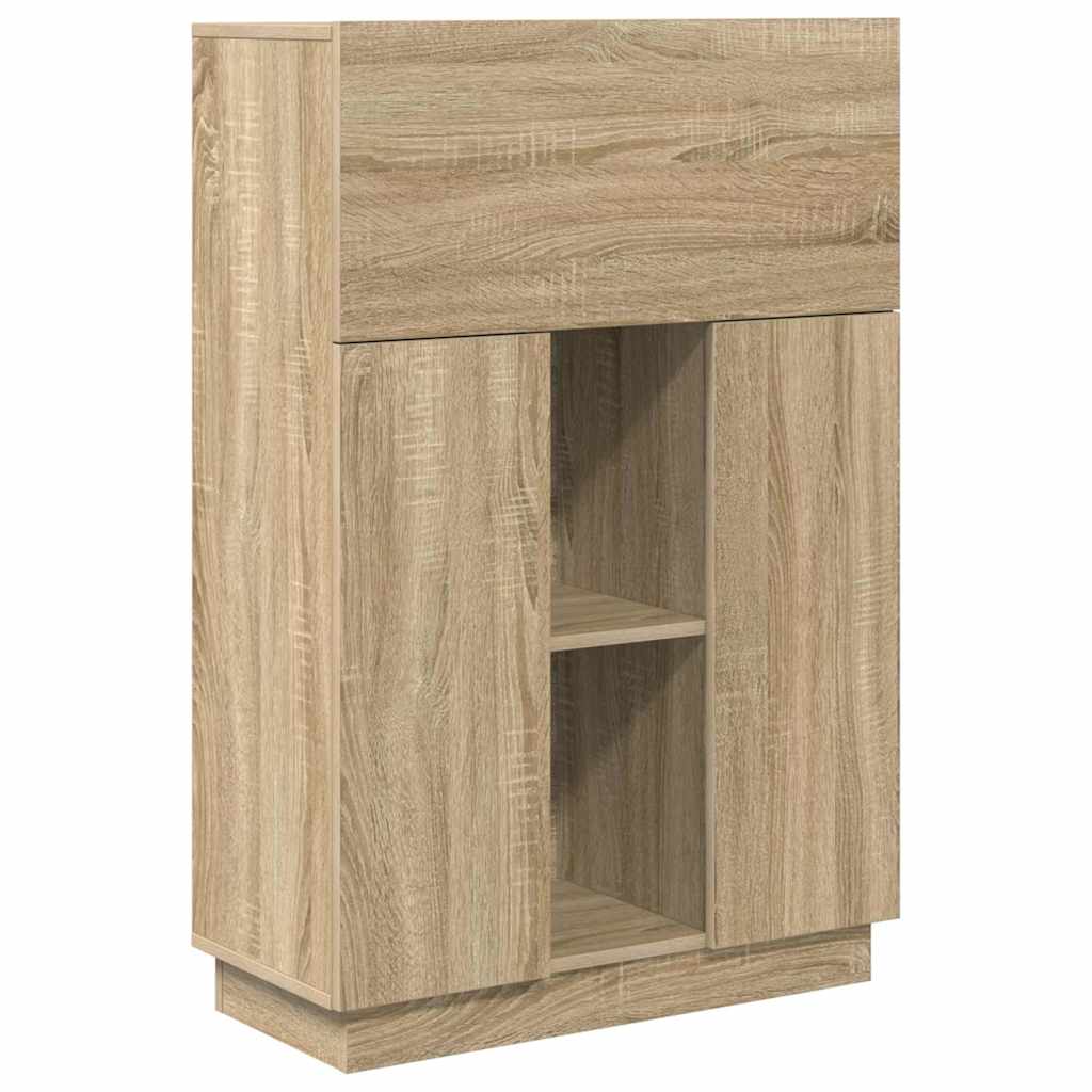 vidaXL Escritorio con estante Roble Sonoma 71.5 x 31.5 x 106.5 cm