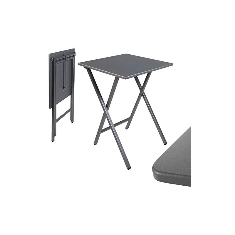 Mesa Plegable Auxiliar Cuadrada - 48 x 48 x 65 cm