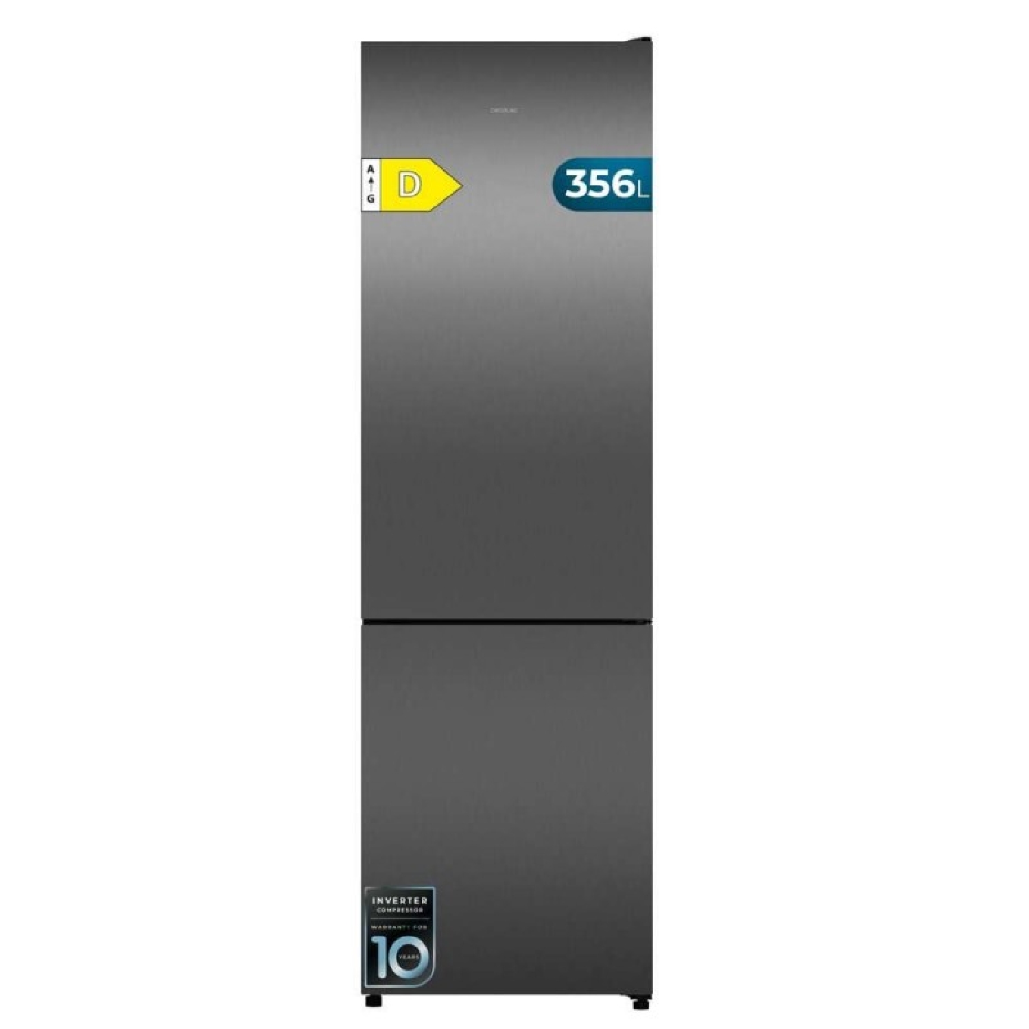 Cecotec Frigorífico Combi 356L Bolero CoolMarket Combi 356i Dark D. 200cm de Alto, 59,5 cm de Ancho, Clase E