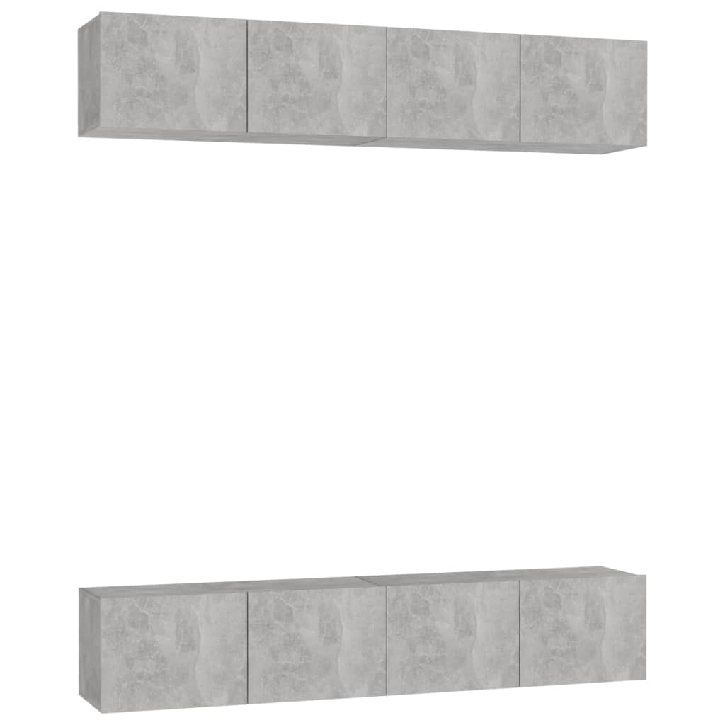 vidaXL Muebles de salón 4 uds madera ingeniería 80x30x30 cm, Mueble de Salon, Mueble TV, Mueble TV salon, Mesa de TV, Mueble tele