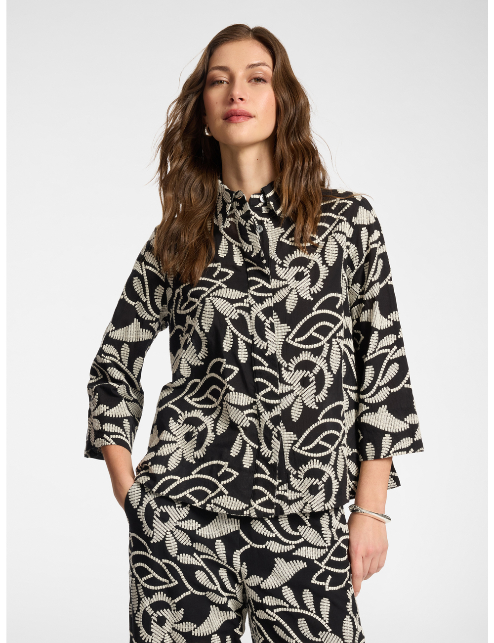 Elena Mirò - Camisa de algodón bordado