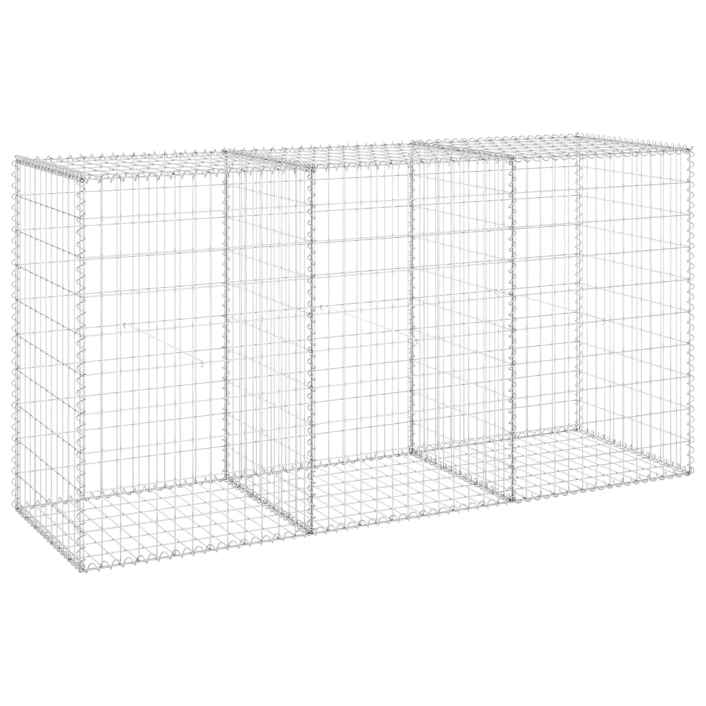 Muro de Gaviones Vidaxl con Cubiertas de Acero Galvanizado