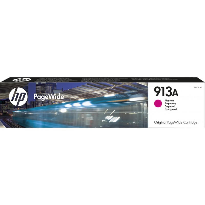 HP - Cartucho magenta original PageWide 913A F6T78AE